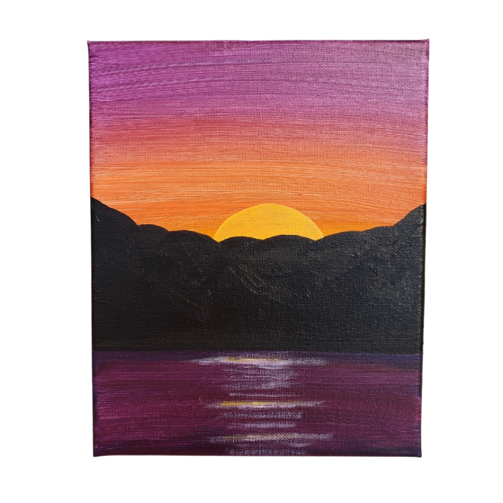 3 Original Acrylic Canvas Paintings Home Decor NEW - Picture 4 of 5